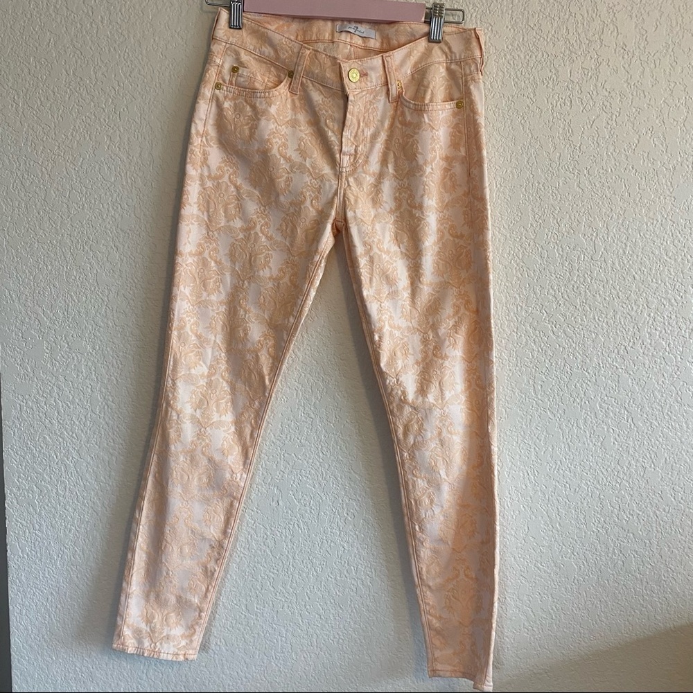 7 for all mankind peach pattern pants